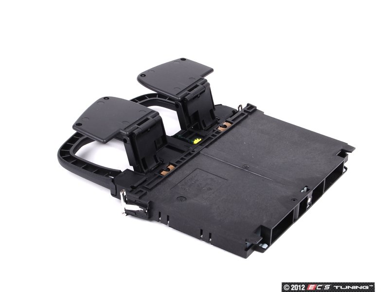 In-Dash Cup Holder - With Black Myrtle Wood Trim Flap 3 In-Dash Cup Holder - With Black Myrtle Wood Trim Flap