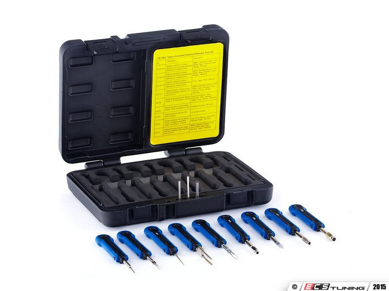 European Car Electrical Terminal Tool Kit / Pin Removal And Install - 12 Pieces