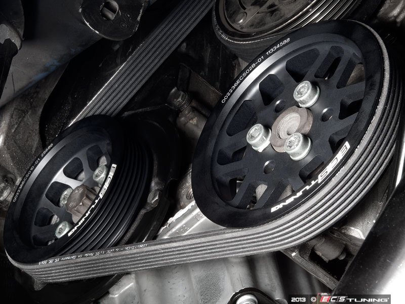 Lightweight Underdrive Pulley Set - Black Anodized