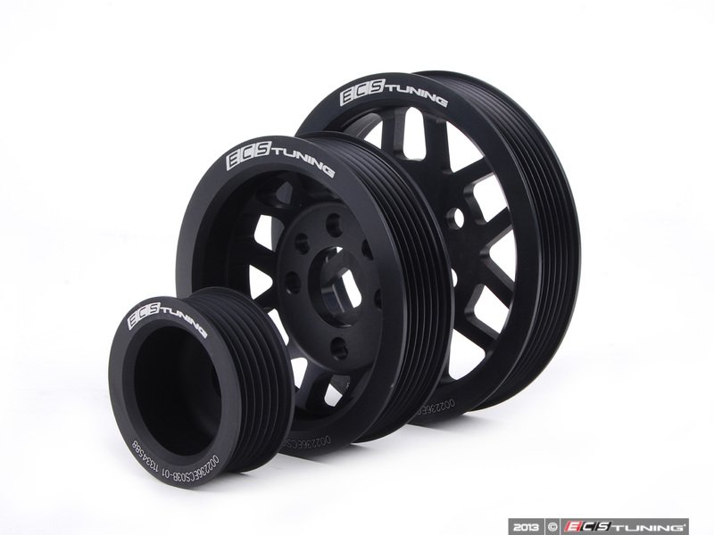 Lightweight Underdrive Pulley Set - Black Anodized