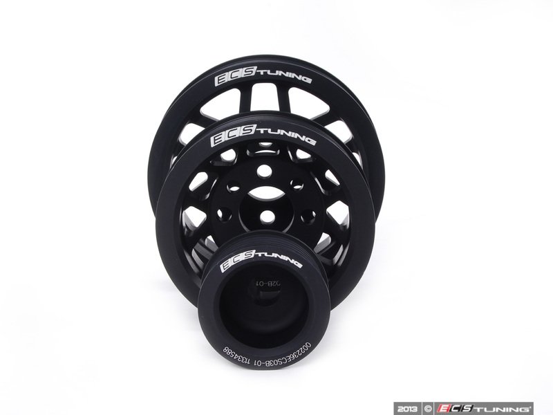 Lightweight Underdrive Pulley Set - Black Anodized