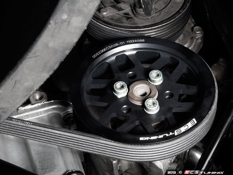 Lightweight Underdrive Pulley Set - Black Anodized