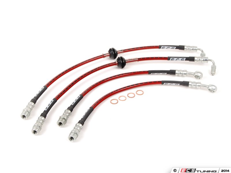Front & Rear Exact-Fit Stainless Steel Brake Lines - Kit